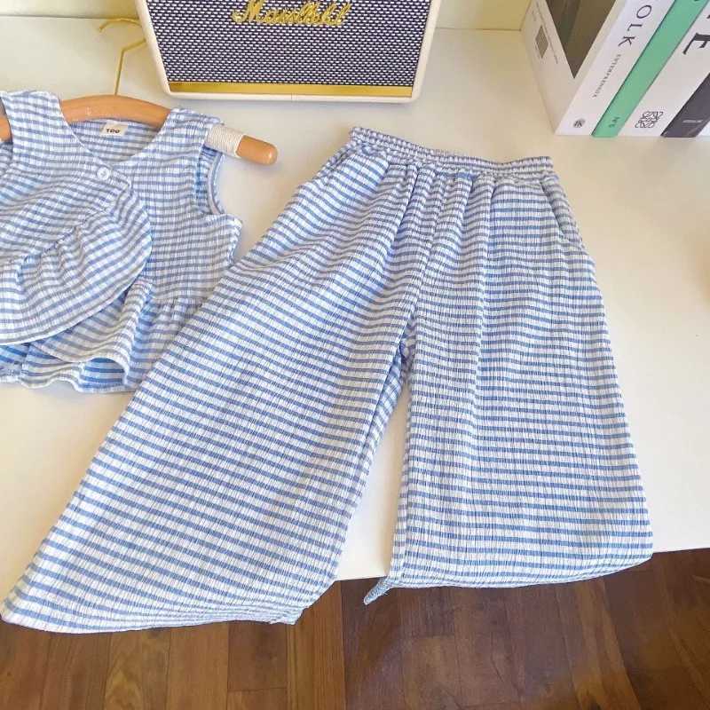 Clothing Sets Summer girl clothing set plain fashion version personalized top+2PCS long pants baby and childrens clothing set WX