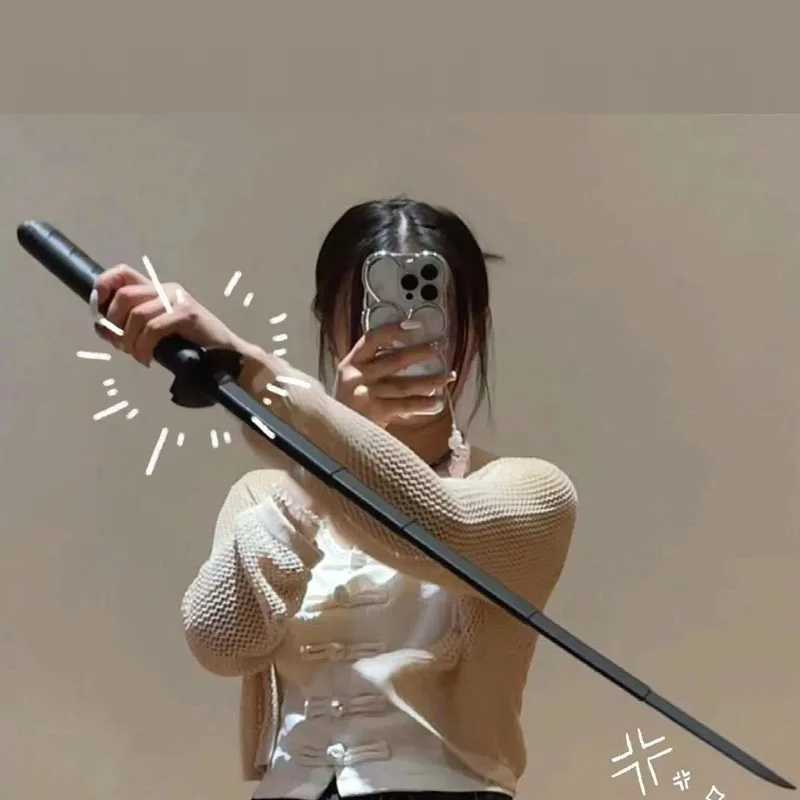 10PCS Decompression Toy 3D Gravity Knife Katana Stretchable Cos Decompression Creative Retractable Katana Toy 3D Printing Gravity Sword Gifts For Frie