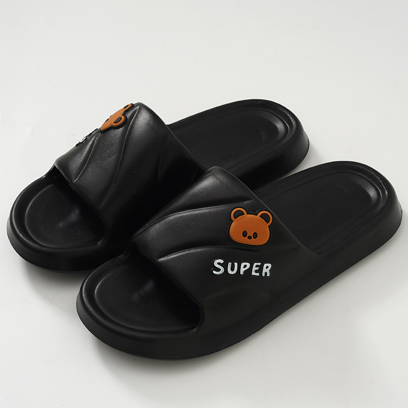 Summer Soft EVA Non-Slip Odorless Unisex Bathroom Cool Slippers with Thick Sole