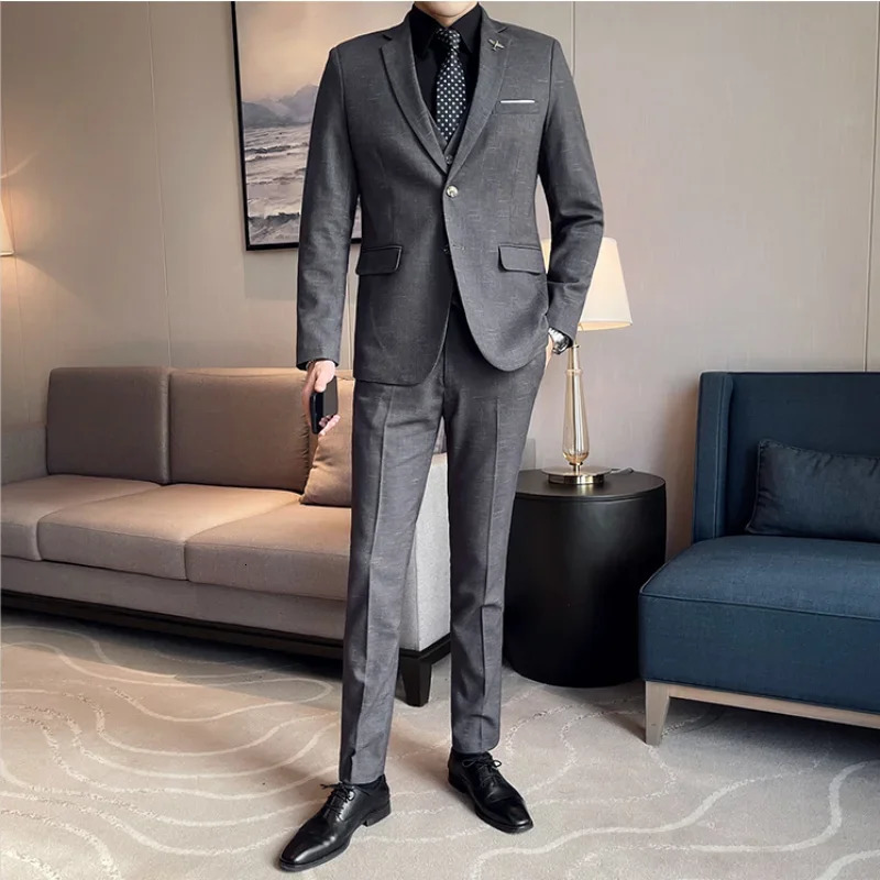 High Quality Mens Wedding Suit suit Vest Trousers Fashion Business Professional Man Groom 32 Piece Set 240514
