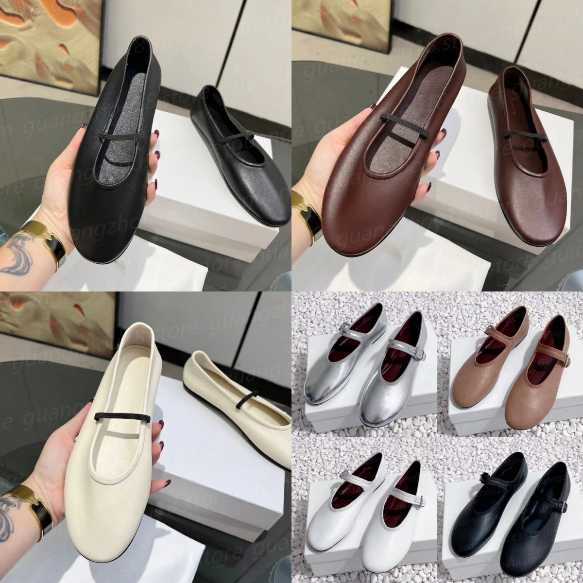 (go off picture not the description) 10A Premium Designer Ballet Shoes Fashion Soft Leather Flat Bottom Shoes Women's Summer Luxury Shoe 26959 26129 28406