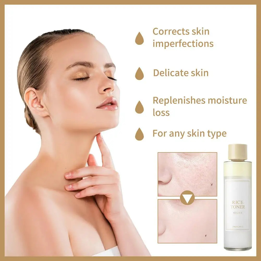 Rice Face Toner Moisturizing Water Brightening Lifting 150Ml Deep Cleanser For Young Glowy Korean Skin Care 240517