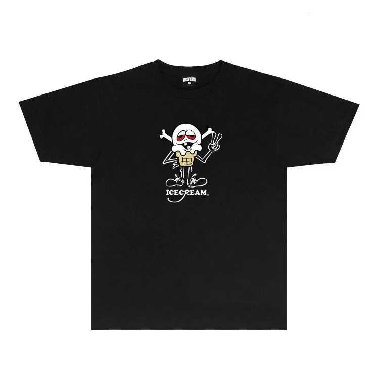 Men's T-Shirts FlyDog Ice Cream Classic Tengu Print T-Shirt 100% Cotton Shirt Casual Oversized Otter Lovers Trendy Fashion 2024 J240515
