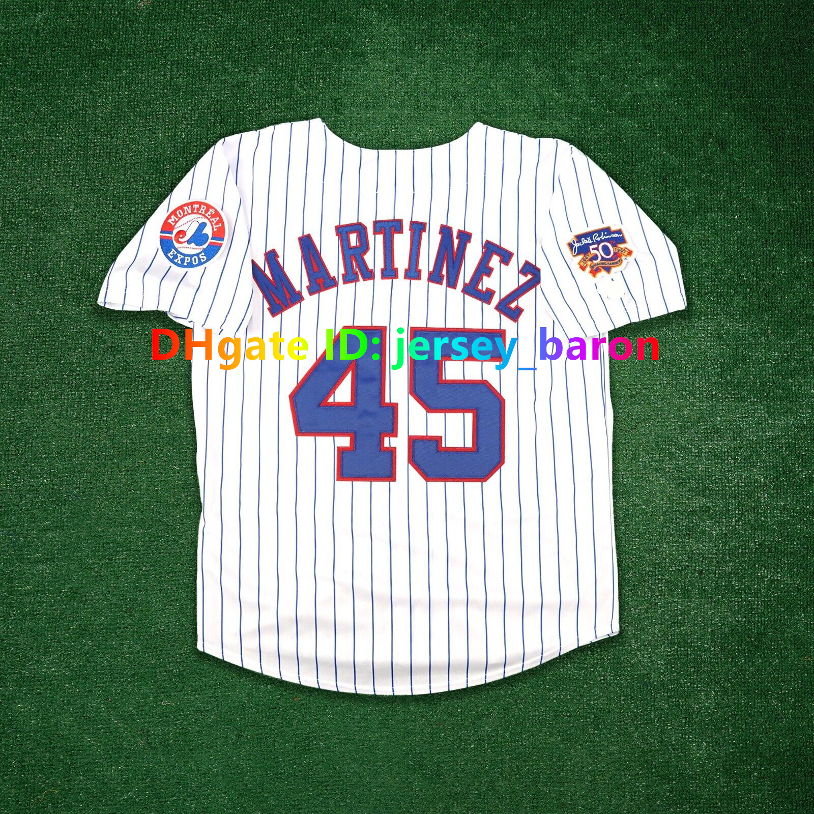 1999 All Star Patch Pedro Martinez 1997 Montreal Expos Baseball Jersey Men Women Kids White Blue Black Size S-4XL