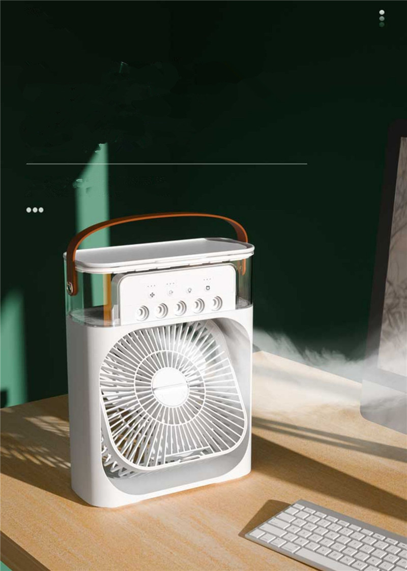 Mini Air Conditioner Air Cooler Water Cooling Spray Fan Portable USB Desktop Humidification Fan Small Queit Free Rotation Air Cooling Fan For Home Off