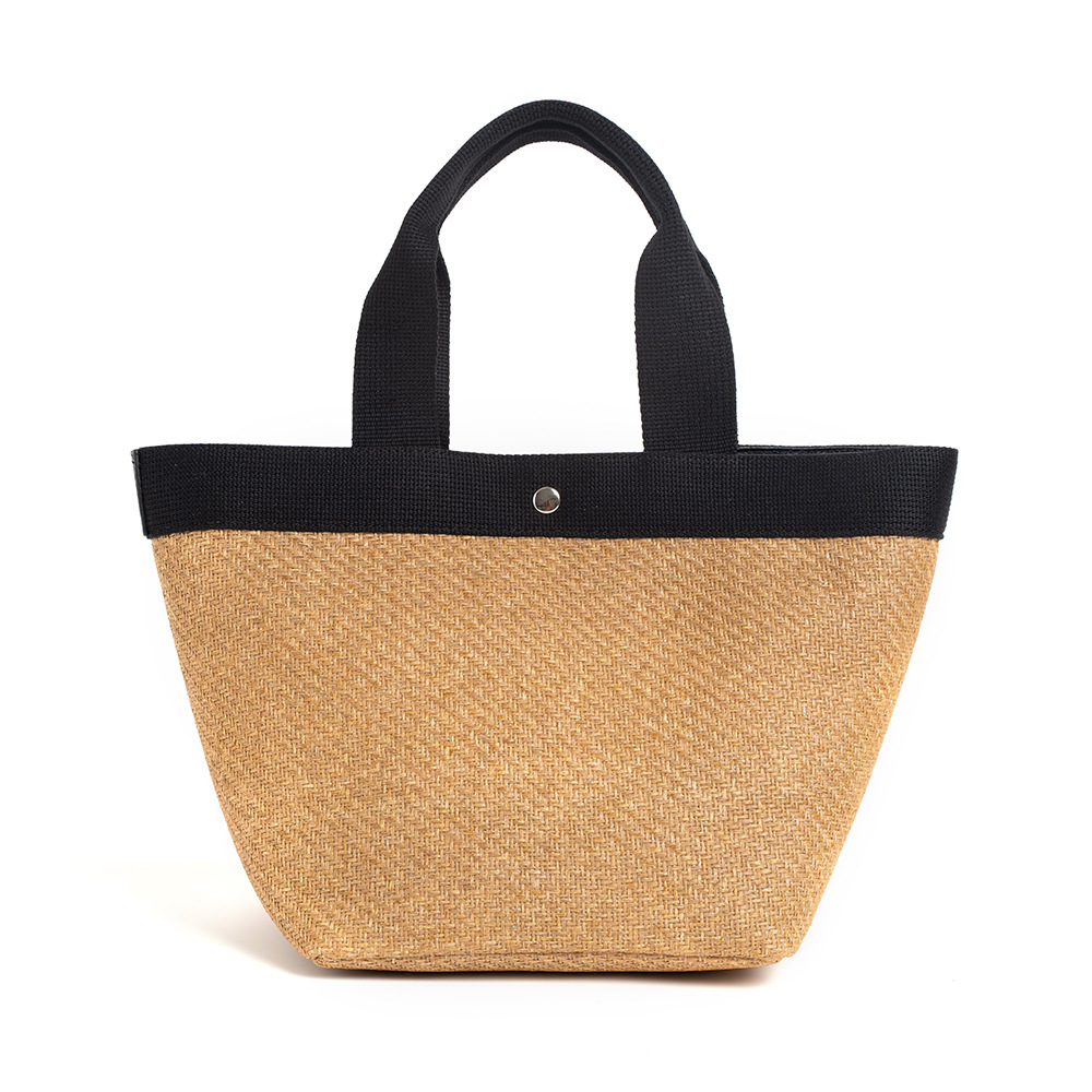 Women's Handbag Ins Grass Woven Bag Fashion Woven Vegetable Basket Small Handheld Summer Bucket Tote Bag beach handbag