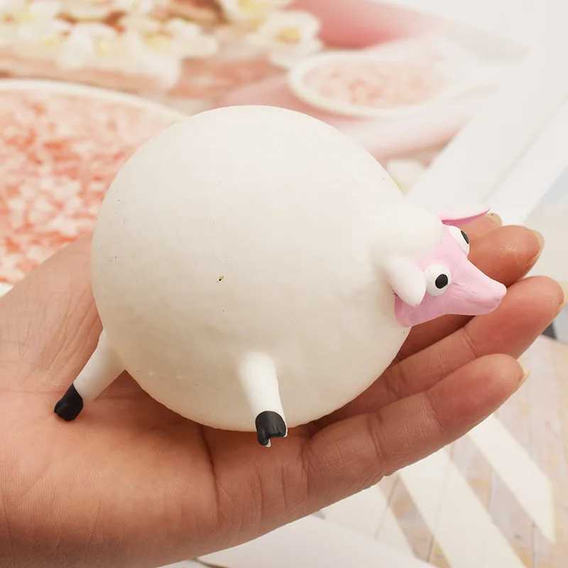 10PCS Decompression Toy Inflatable and Decompressive Childrens Toys Cute Animals Soft Squeezable TPR Material Can Blow Small Animal Rubber Balloons