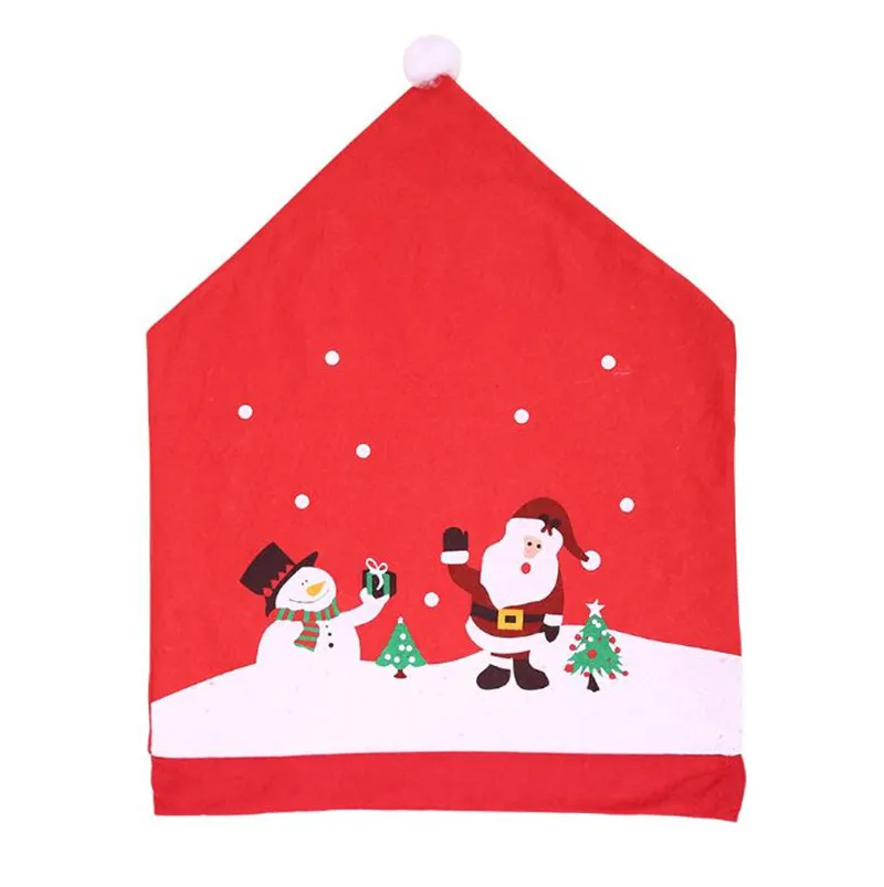 Chair Cover Top Christmas Decor Santa Claus Kitchen Table Chairs Covers Christma Holiday Home Decoration House dd741 ZZ