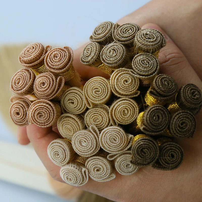 20inch Weft Human Hair Bundles Genius Hair Weft Straight Brazilian One Donor Double Drawn Natural Color 50G Piece Women Hair Weft 4pcs Lot