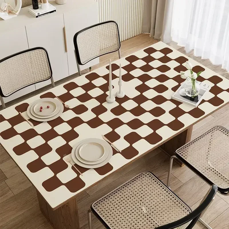 Dining Decoration Accessories Chessboard Grid TabPVC Coffee Simple Table Cloth TableCushion LD7B01