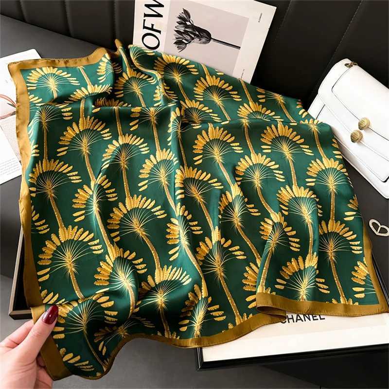 Bandanas Durag 2024 Silk Shl Printed Headscarf Cat Hair Wr Collar Headscarf Womens Satin Square Headscarf Womens Headscarf Foulard Headscarf J241010