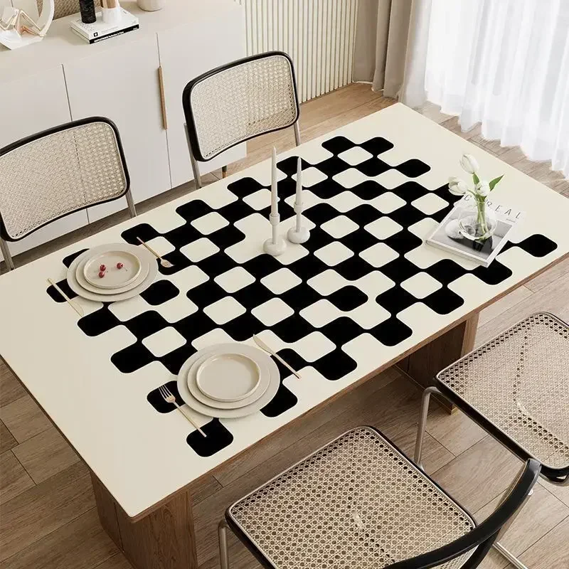 Dining Decoration Accessories Chessboard Grid TabPVC Coffee Simple Table Cloth TableCushion LD7B01