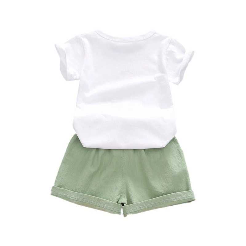 Clothing Sets Children and girls short sleeved clothing set childrens watermelon printed mini T-shirt set WX