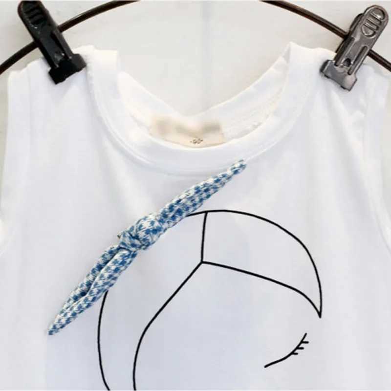 Clothing Sets 2024 Summer Girls Clothing Set Childrens Fashion Casual Two piece Set Short Sleeves WX