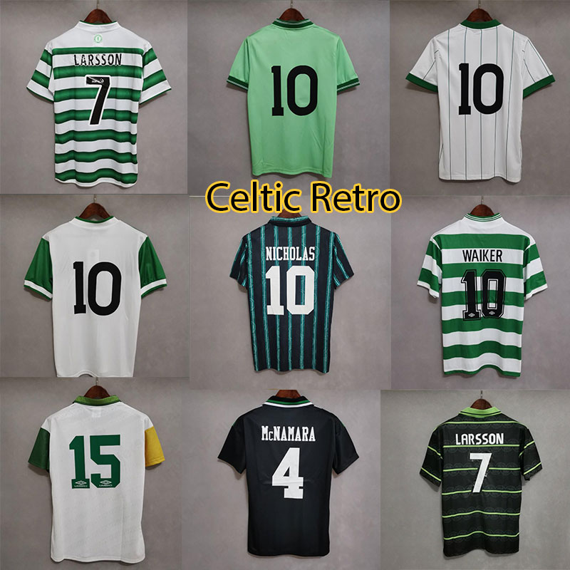 1998 Retro Celtic 03 04 05 06 07 08 LARSSON Mens Soccer Jerseys WAIKER NICHOLAS MJALLBY BLINKER 84 85 86 91 92 93 94 95 96 97 98 BRATTBAKK McNAMARA Football Shirts