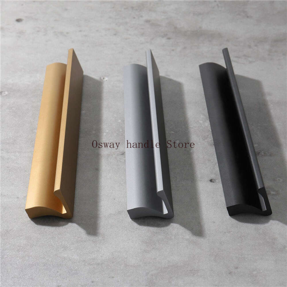New 1000mm Aluminium Black Furniture Wardrobe Cabinet Door Handles Kitchen Cupboard Drawer Knobs Long Handle Hardware