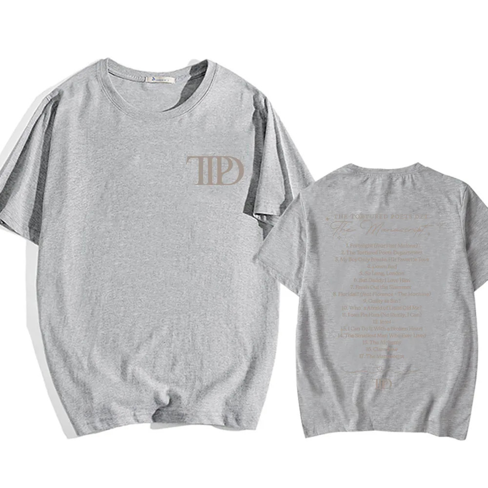 Album The Tortured Poets Department TTPD Tshirts High Quality Soft MenWomen Teeshirt Graphic Printing Hip Hop Cotton 240516