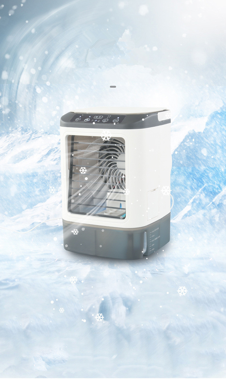 Mini Air Conditioner Desktop Air Cooler Water Cooling Dual Spray Ultrasonic Atomization Portable Humidification Fan Small Queit Air Cooling Fan For Ho