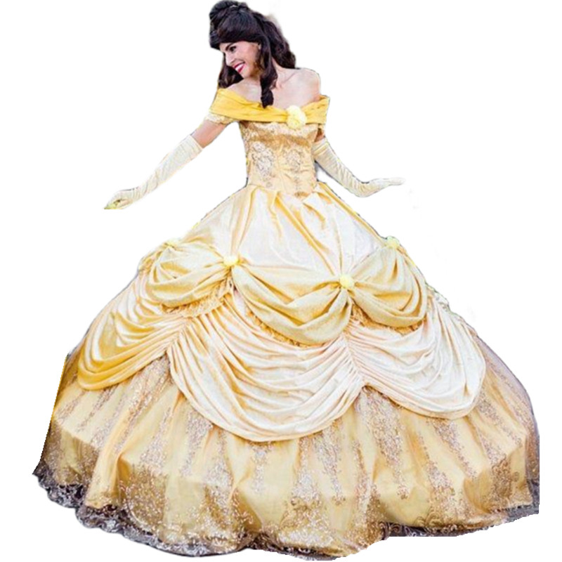 Vintage Princess Gold Quinceanera Dresses Off The Shoulder Ruched Ball Gown Floor Length Sweet 16 Dress Cosplay Prom Special Occasion Wear Lace Appliq