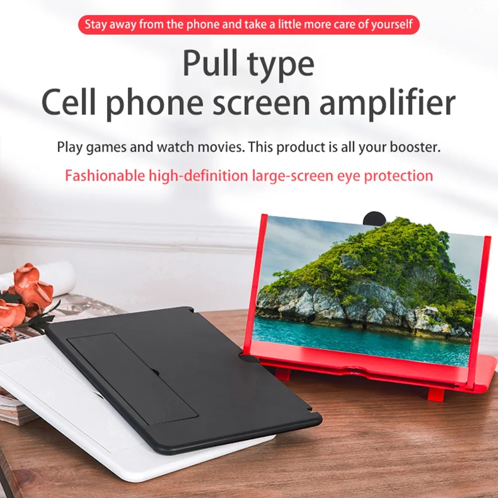 Mobile Phone Screen Magnifier Eyes Protection 3D Screen retractabl Amplifier