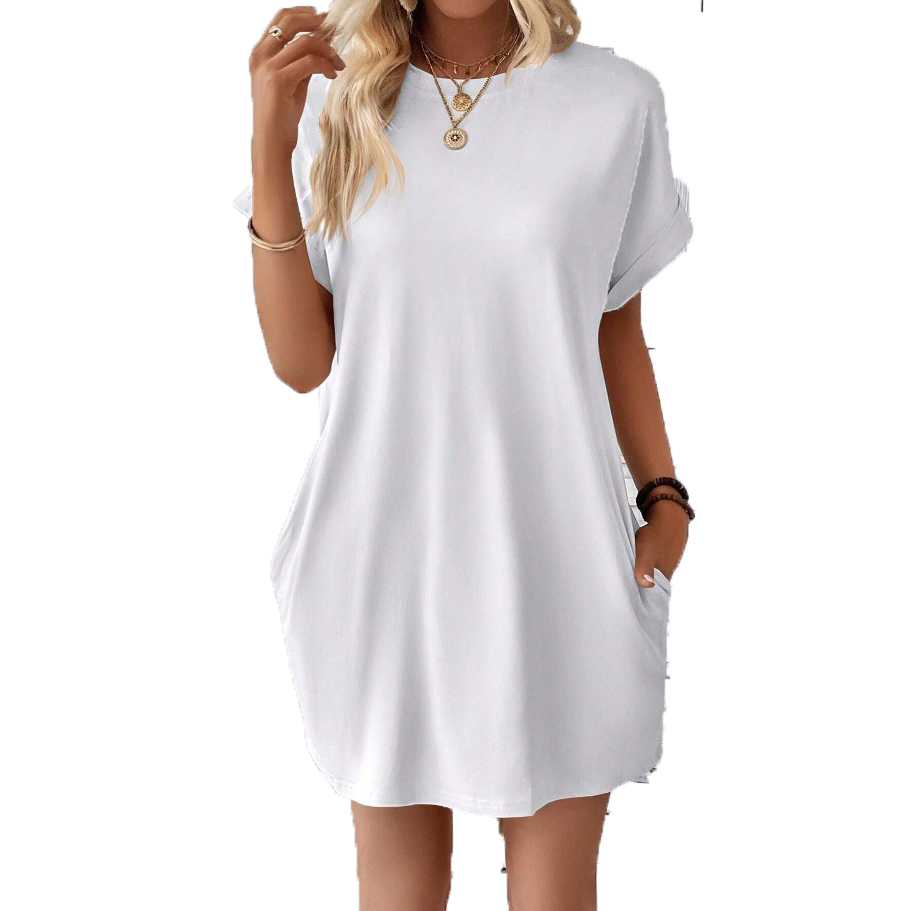 casual dresses women womens dress casual wear Solid color Above Knee A Line Pockets Natural Elegant Summer Vacation S 2XL dresses for woman vestidos V