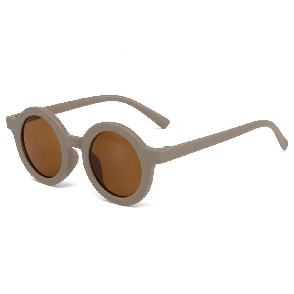 Children's inset style round frame, 1-7 year old baby sunglasses, shading, sun protection