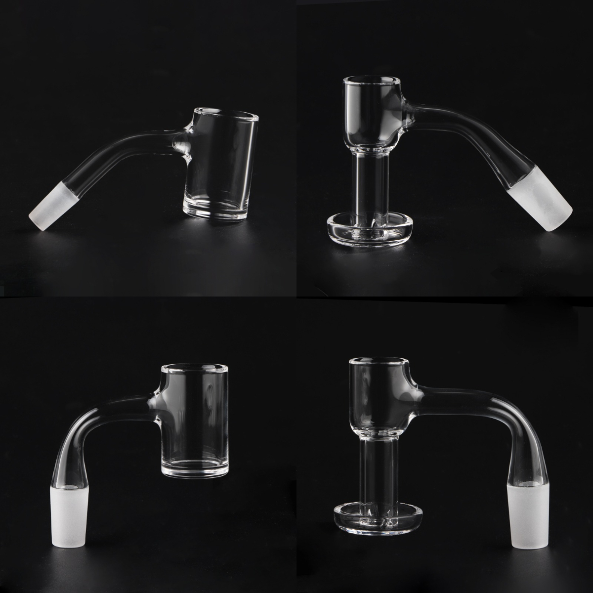 Two Styles Full Weld Beveled Terp Slurpers Quartz Banger Seamless Nails 10/14/18mm 45/90 degree and 4mm Clear Bottom 25mm OD Quartz Banger Nails