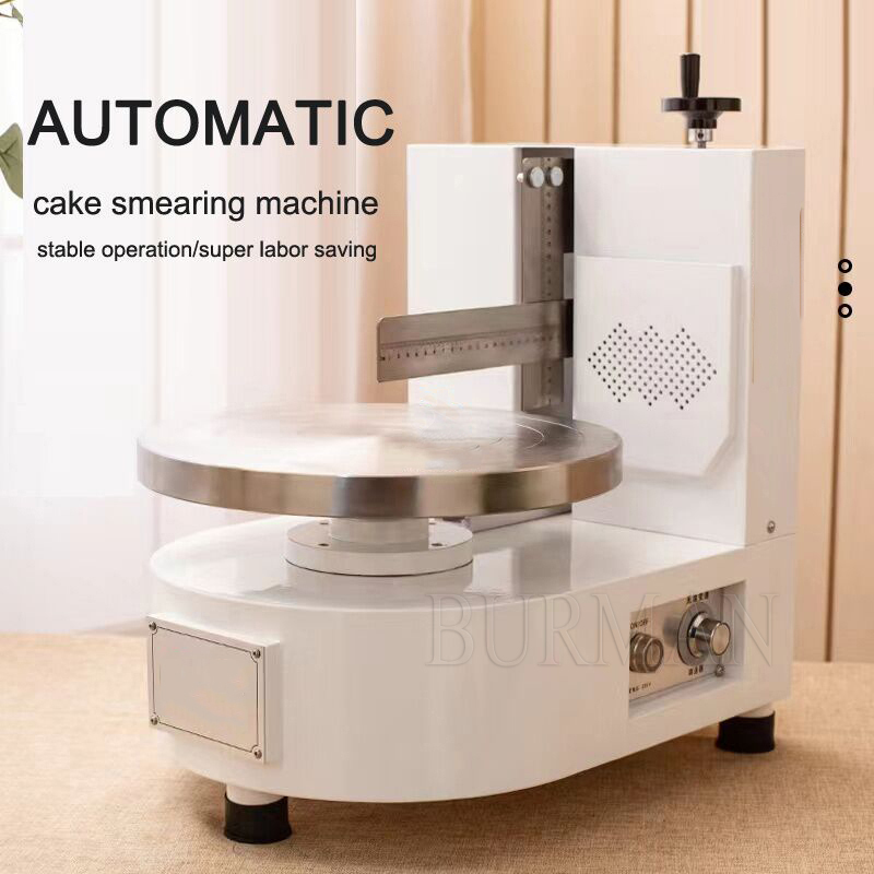 Bakery Equipment Birthday Cake Automatic Decorating Cream Depositor Smoother Frosting Coating Icing Spreading Machine