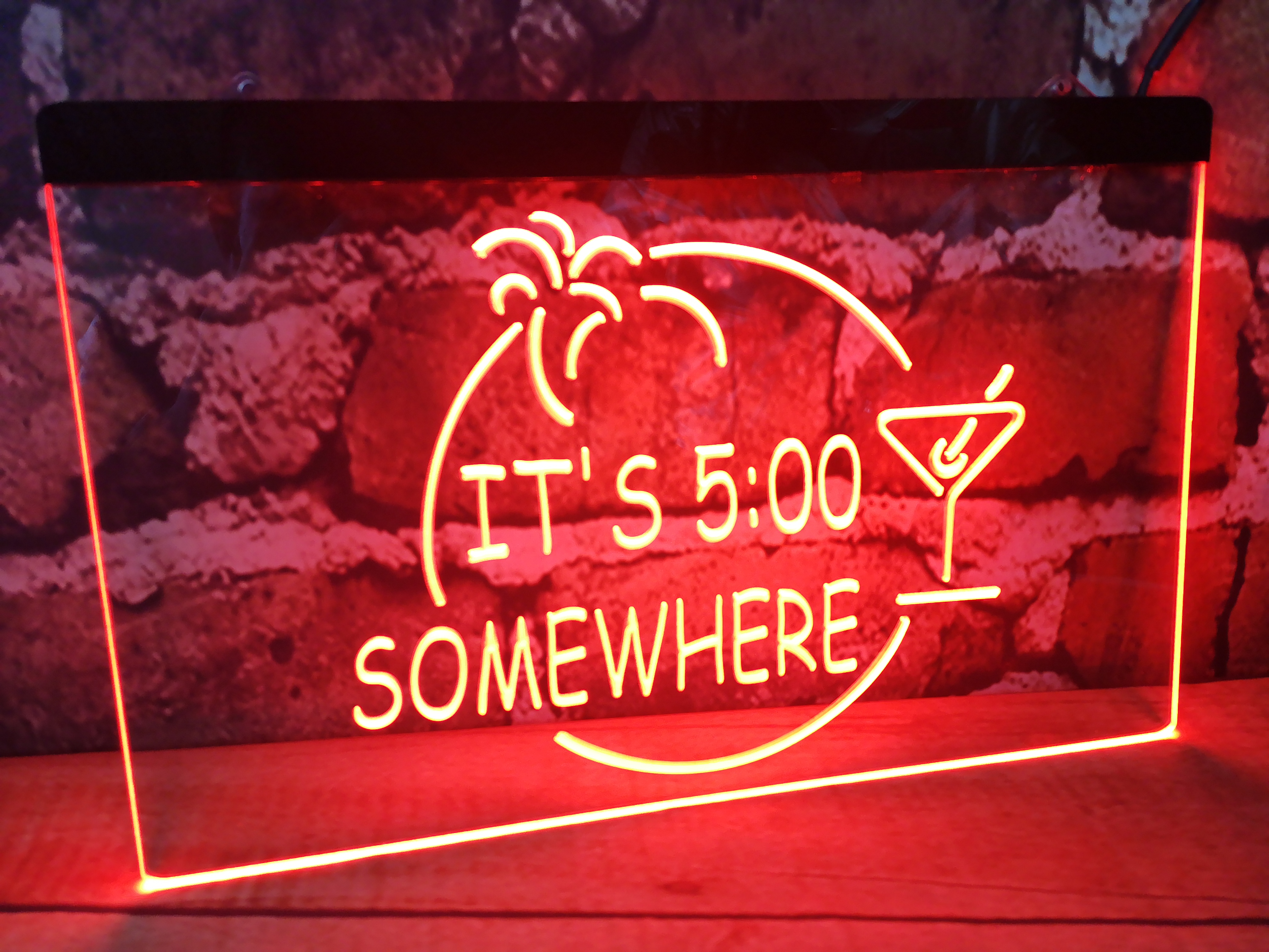 Home Decor Crafts - ITS 500 Somewhere Margarita LED Neon Sign for Beer Bars and Clubs