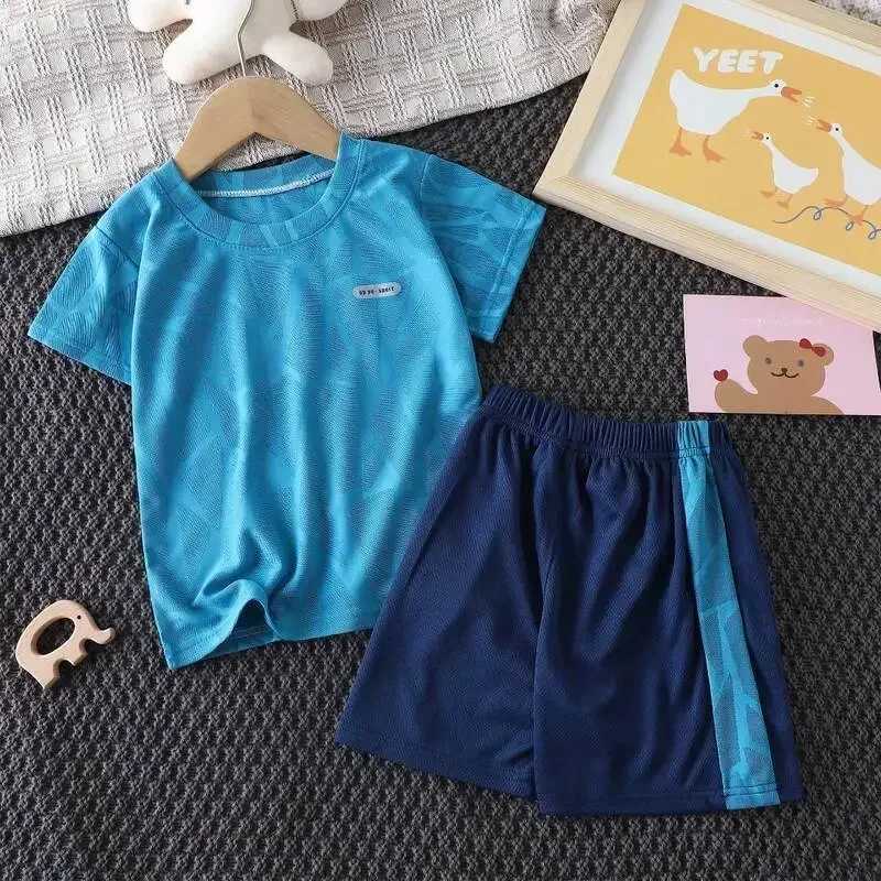 Clothing Sets Childrens summer quick drying ventilation net 2 T-shirts+pants sportswear 18m-11 year old WX8541552