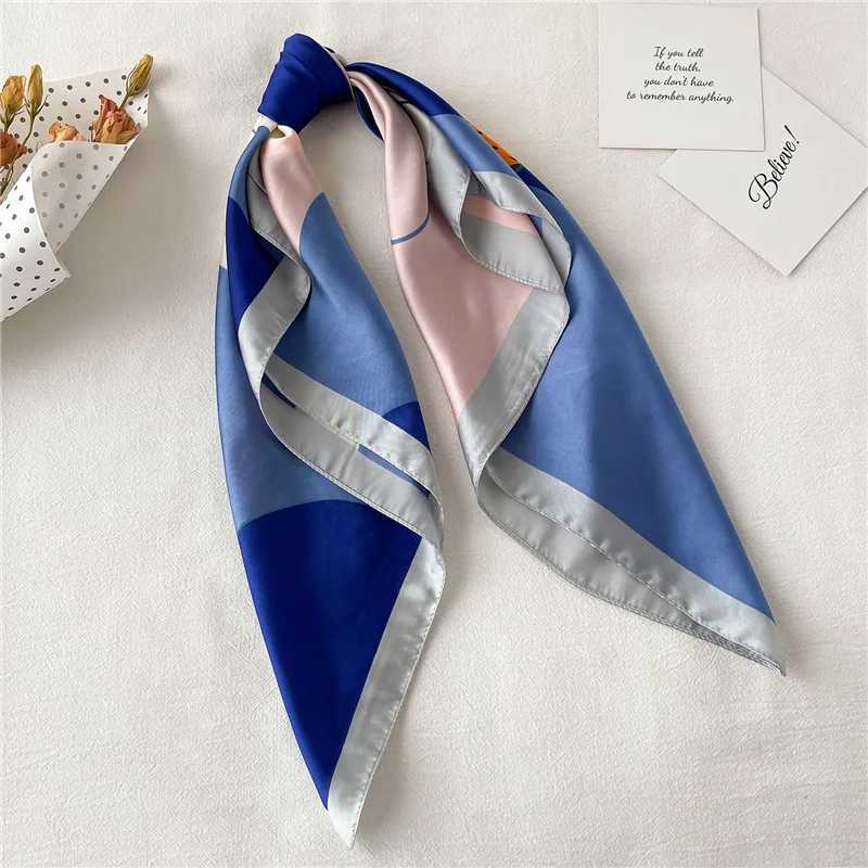 Bandanas Durag 2024 Silk Shl Printed Headscarf Cat Hair Wr Collar Headscarf Womens Satin Square Headscarf Womens Headscarf Foulard Headscarf J241010