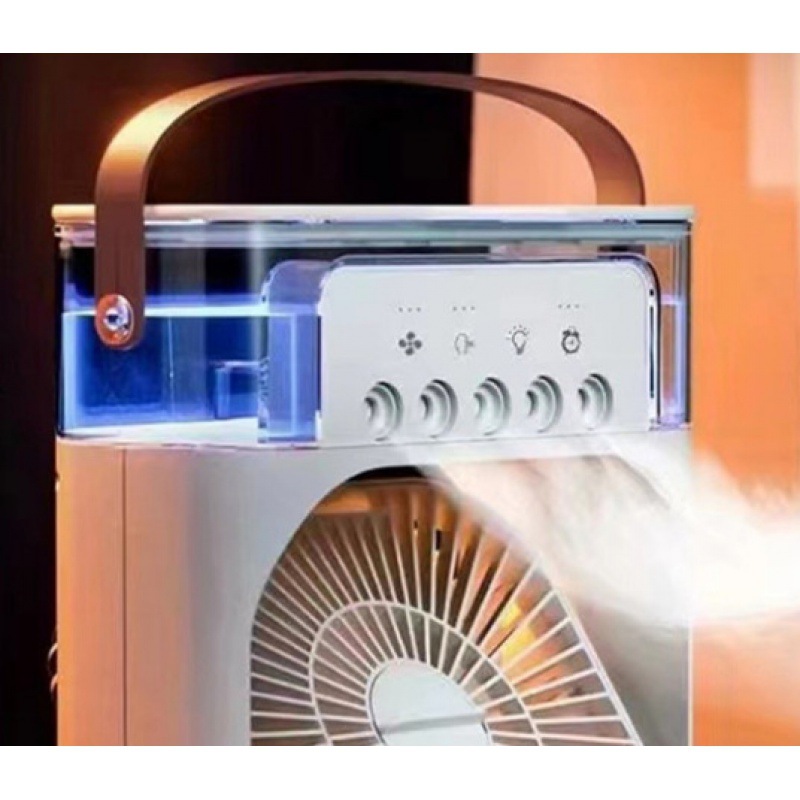 Mini Air Conditioner Air Cooler Water Cooling Spray Fan Portable USB Desktop Humidification Fan Small Queit Free Rotation Air Cooling Fan For Home Off