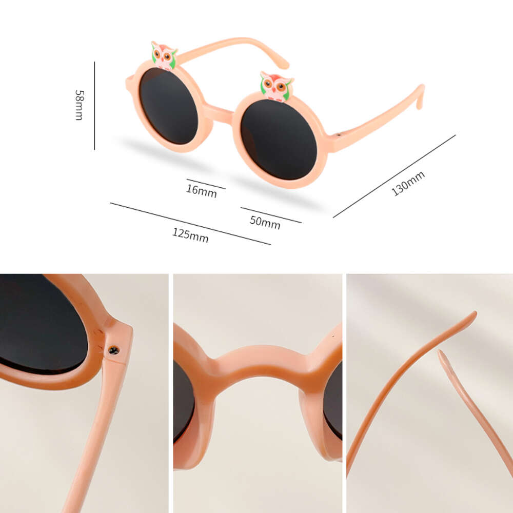 2023 Children's Colors Cartoon Animal Shape Fashion Round Girls Boys Cute UV 400 Protection Kids Polarized Sunglasses