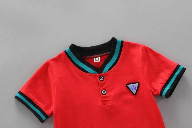 Clothing Sets Summer Cotton Baby Short sleeved Set Fashion Preschool Girls Polo Clothing Casual Set WX
