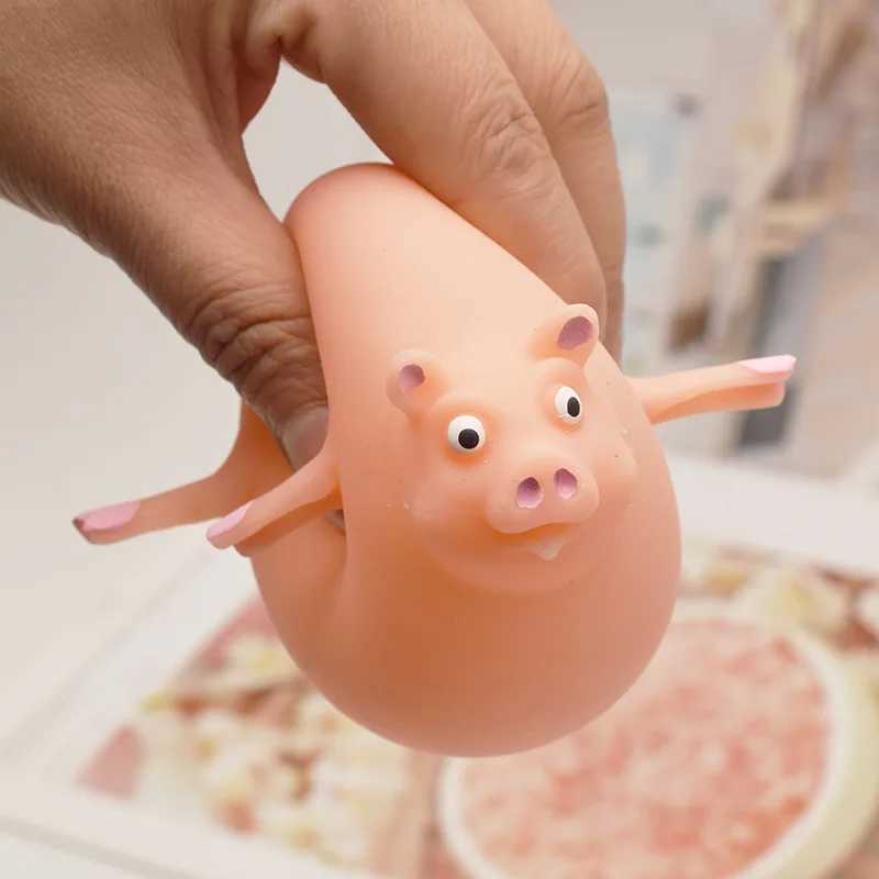 10PCS Decompression Toy Inflatable and Decompressive Childrens Toys Cute Animals Soft Squeezable TPR Material Can Blow Small Animal Rubber Balloons