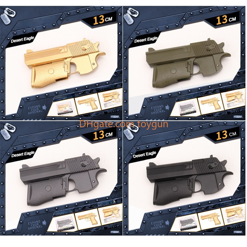 Desert Eagle Foldable Metal Toy Gun Soft Bullets Exquisite Model Portable Mini Look Real Collection Outdoor Cs Pubg Game Prop Fidgets Toy for Boys Adu