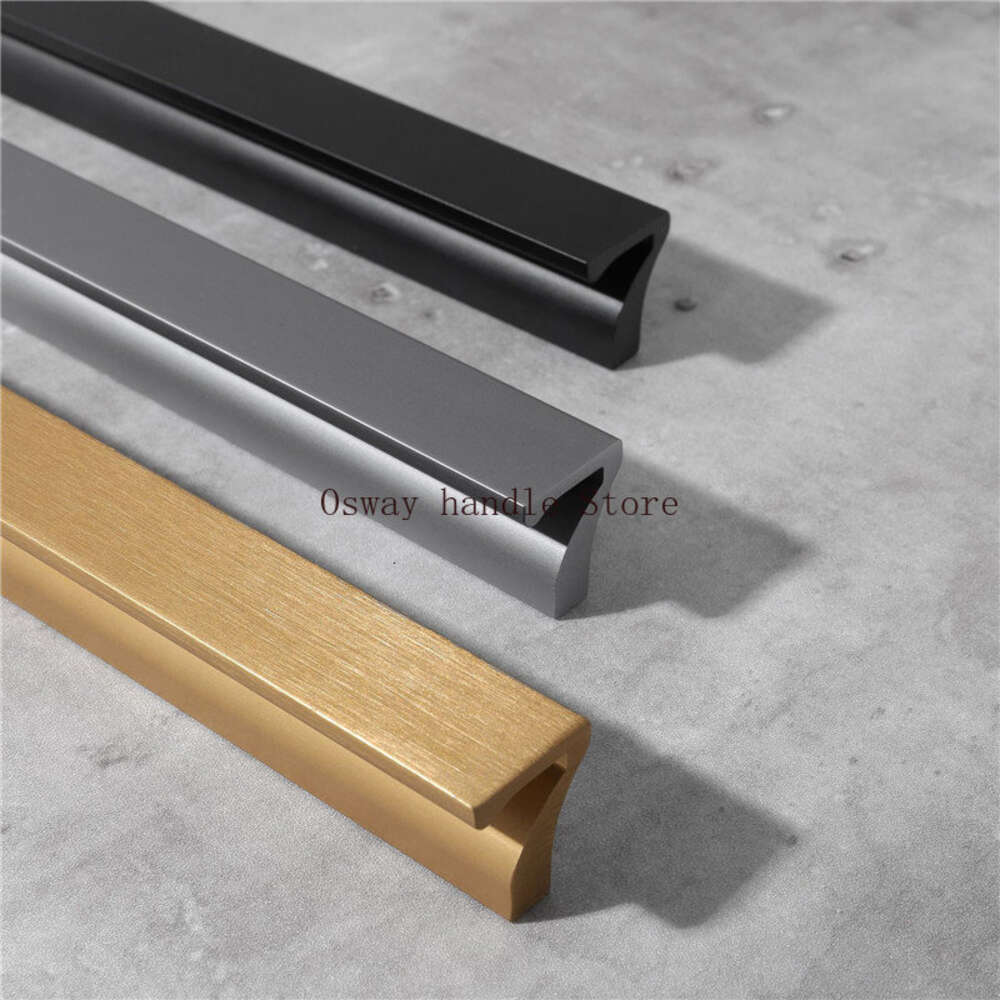 New 1000mm Aluminium Black Furniture Wardrobe Cabinet Door Handles Kitchen Cupboard Drawer Knobs Long Handle Hardware
