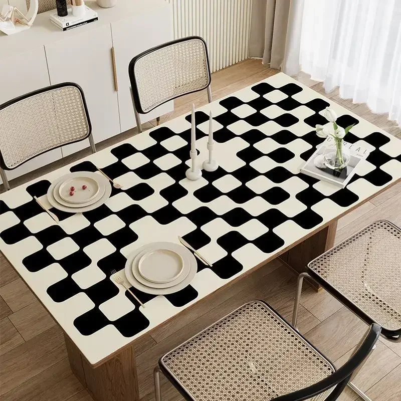 Dining Decoration Accessories Chessboard Grid TabPVC Coffee Simple Table Cloth TableCushion LD7B01