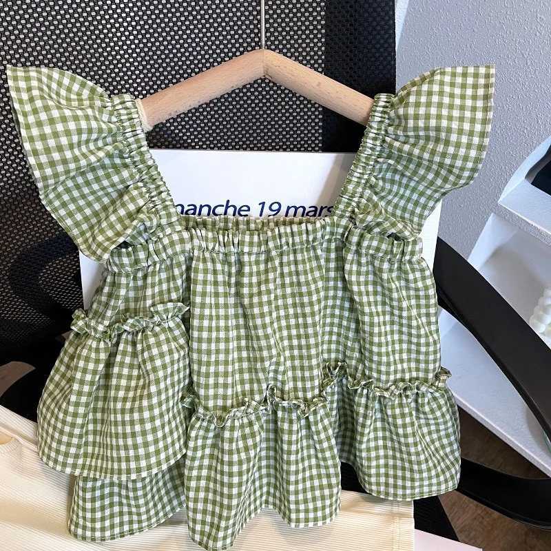 Clothing Sets Girls Set Summer Flight Sleeves Plain Tank Top Shirt+Leggings 2PCS Set Childrens Baby Clothing Set Girls Clothing Set 2-7 Years WX
