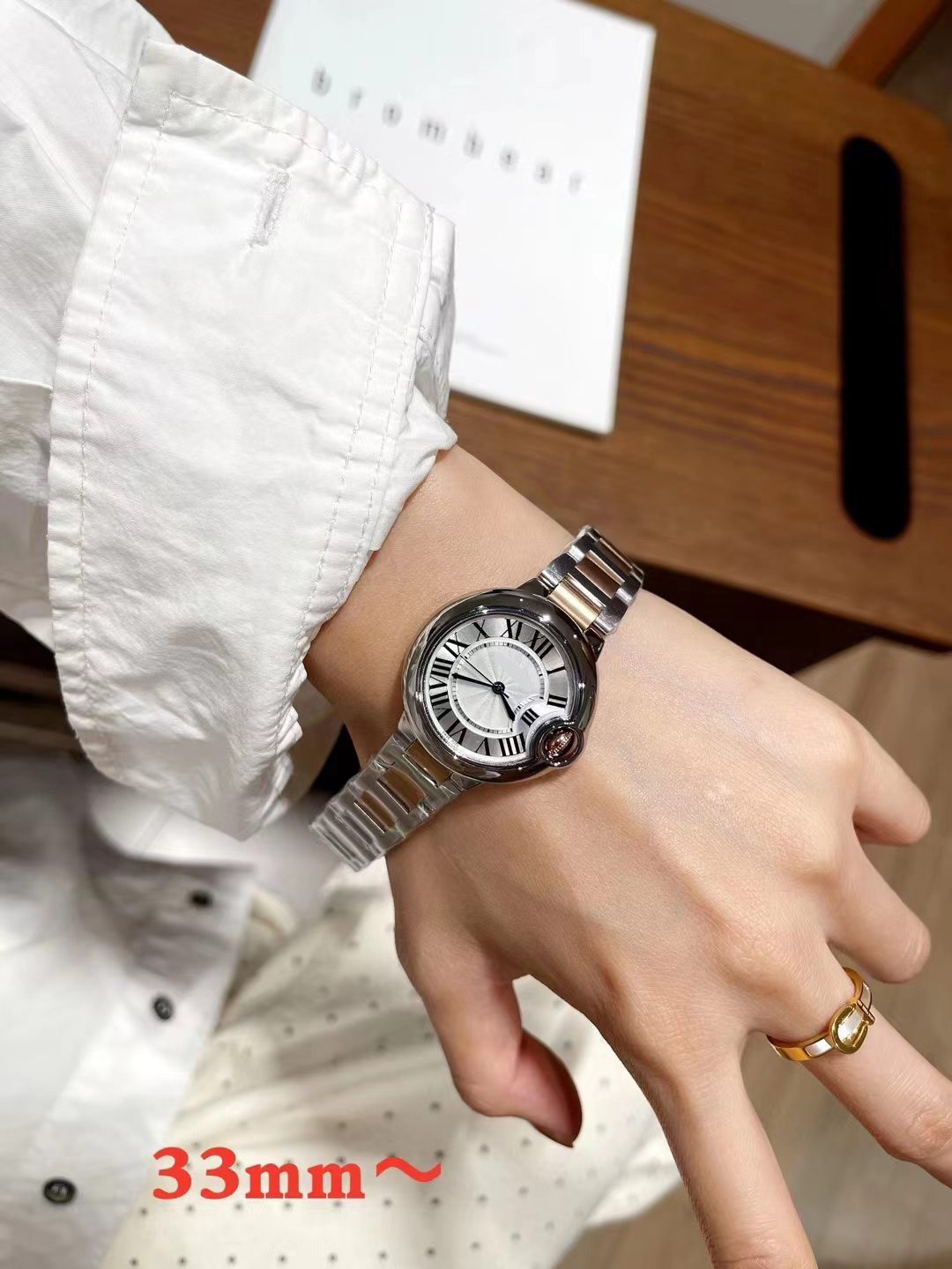 Women's Watch Blue Balloon WSBB0048 Solid Steel Band Dial 33mm Ladies Gift Quartz Watch