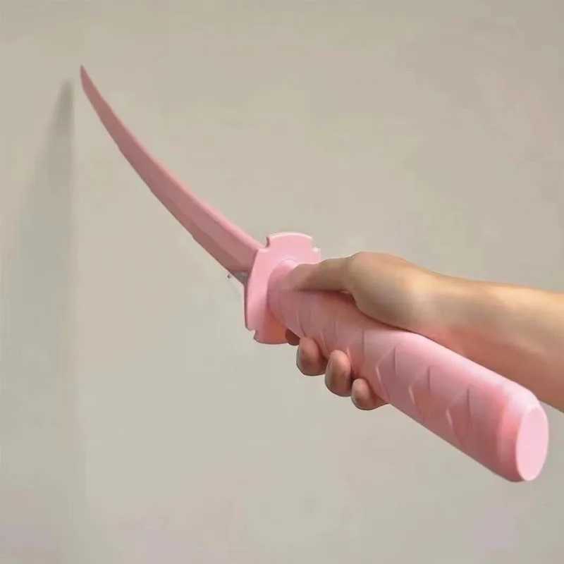 10PCS Decompression Toy 3D Gravity Knife Katana Stretchable Cos Decompression Creative Retractable Katana Toy 3D Printing Gravity Sword Gifts For Frie