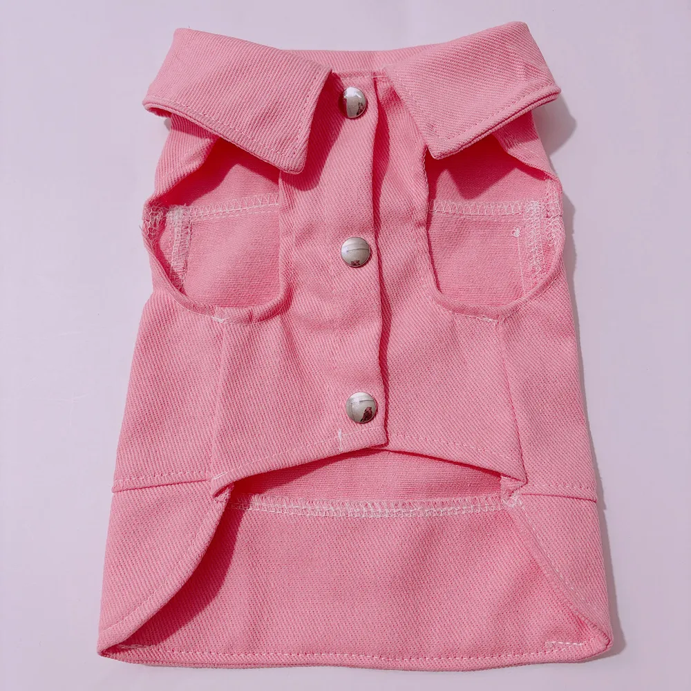 Luxury Designer Designer Pet Pink Blue dog Skirt INS Classic Bears Fighter Corgi Dog Cat Denim Couple Dress cat Vest Xs-Xxl Free Shipping