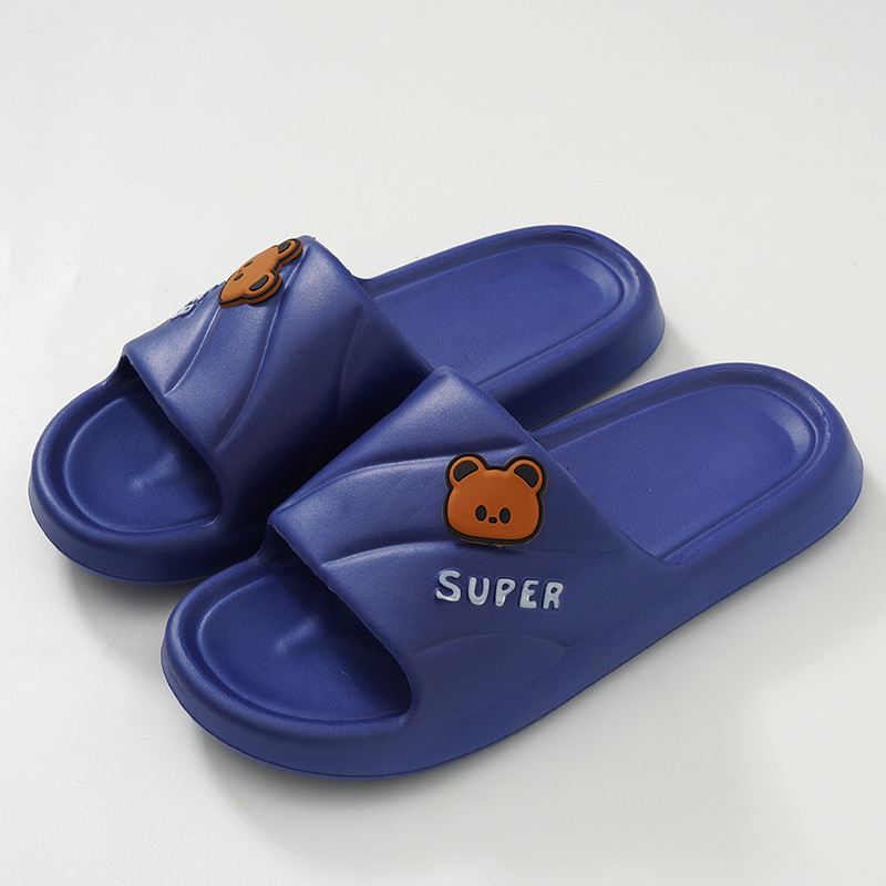 Summer Soft EVA Non-Slip Odorless Unisex Bathroom Cool Slippers with Thick Sole