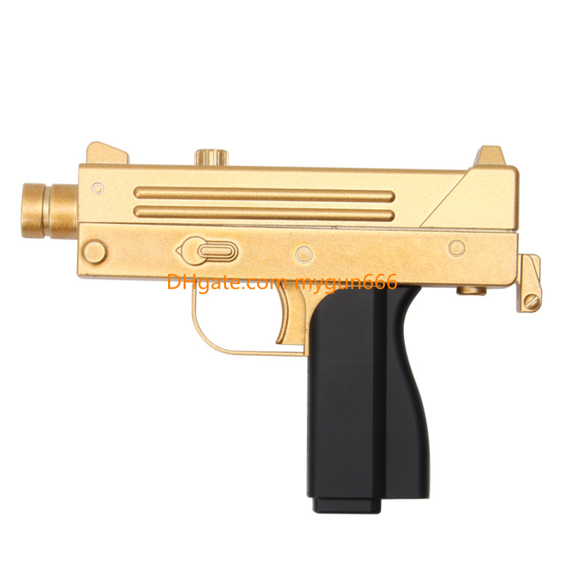 MIni UZI Foldable Metal Toy Gun Soft Bullets Exquisite Model Portable Look Real Collection Outdoor Cs Pubg Game Prop Fidgets Toy for Boys Adult Birthd