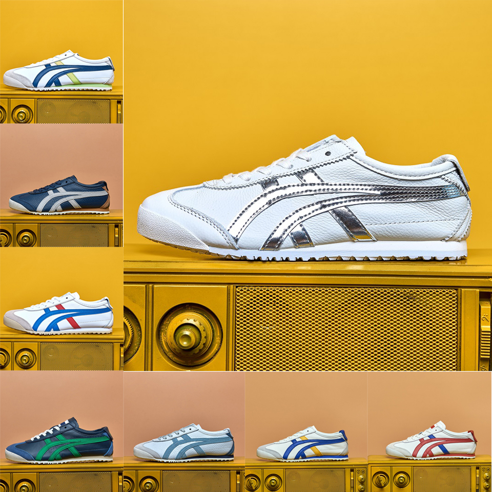 Designer Running Shoes Mexico 66 Lifestyle Sneakers Black White Blue Yellow Beige Low Women Men Fashion Trainers 36-45