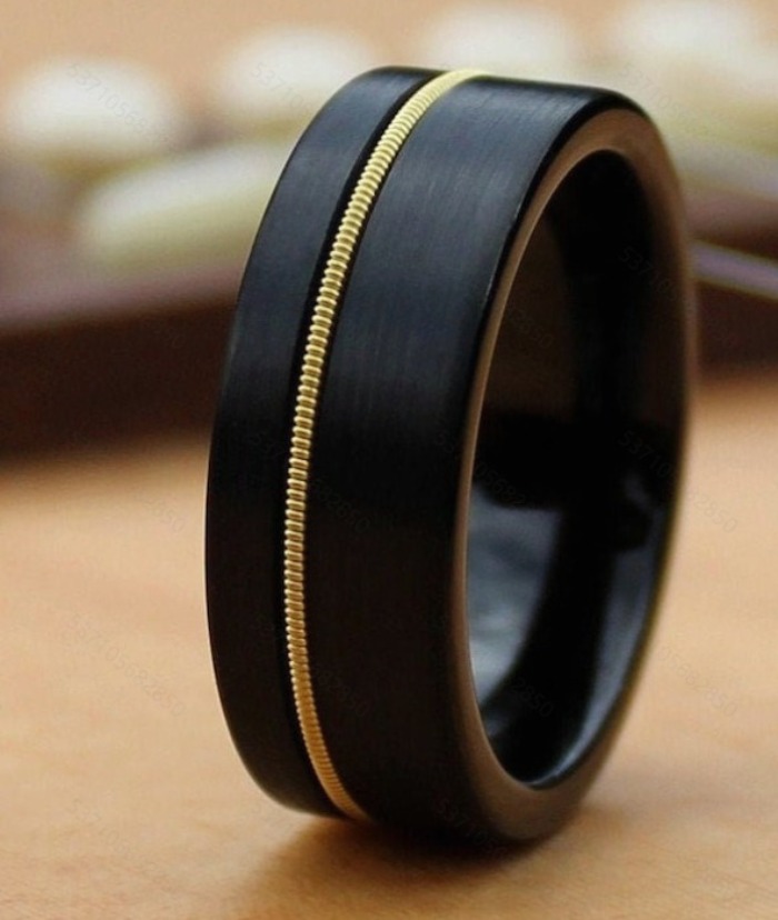 Stainless Steel Matte Rings Band Groove Chain Charm Mens Ring Designer Jewelry Gift for Men Fashion Jewelry