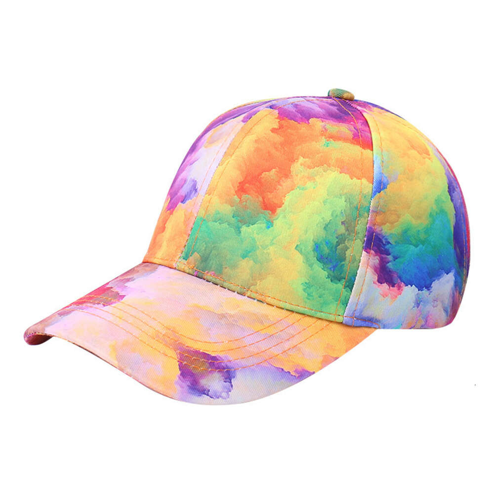New Tie Dyed Baseball for Men and Women Graffiti Outdoor Sunshade Duck Tongue Sunscreen Sun Hat H517-10.5