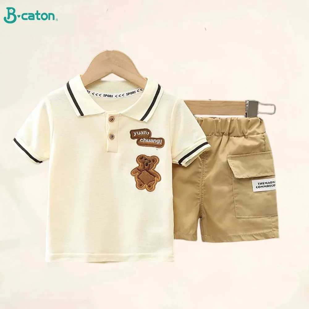 Clothing Sets 2PCS childrens clothing mother childrens clothing childrens set boy T-shirt summer cotton short sleeved fashion set WX