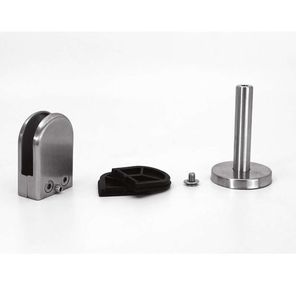 New 304 Stainless Steel Clamps Adjustable Glass Holder for Staircase Handrail Glass-to-ground Fixed Bracket 65x43x26