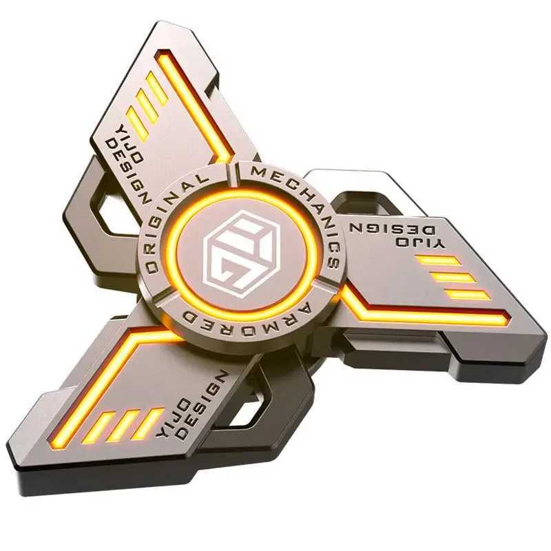 10PCS Decompression Toy Antistress Luminous Fidget Spinners Alloy Metal Hand Spinner Noctilucent Gyro Stress Relief Toys For Adult Kid Toys